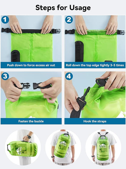 HEETA Dry Bag Waterproof for Women Men, 5L/10L/20L/30L/40L Roll Top Lightweight - Image 5