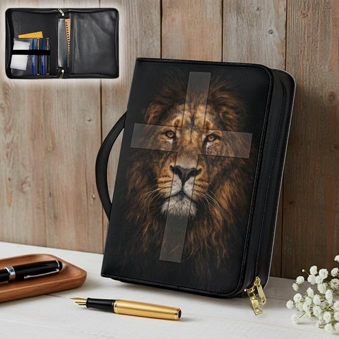 Leather Bible Cover Case for Men PU Bible Case - Image 5