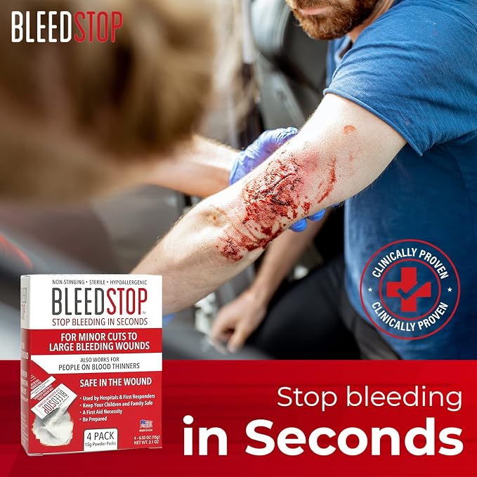 BleedStop First Aid Bleeding Control Powder – Rapid Blood Clotting - Image 3