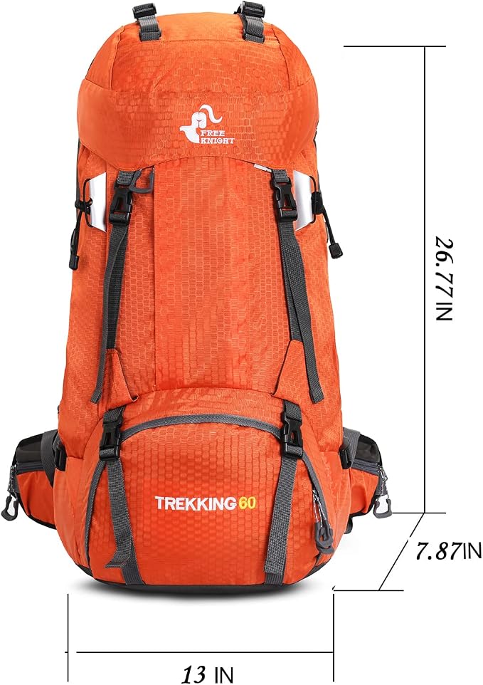 Bseash 60L Waterproof Hiking Camping Backpack - Image 2