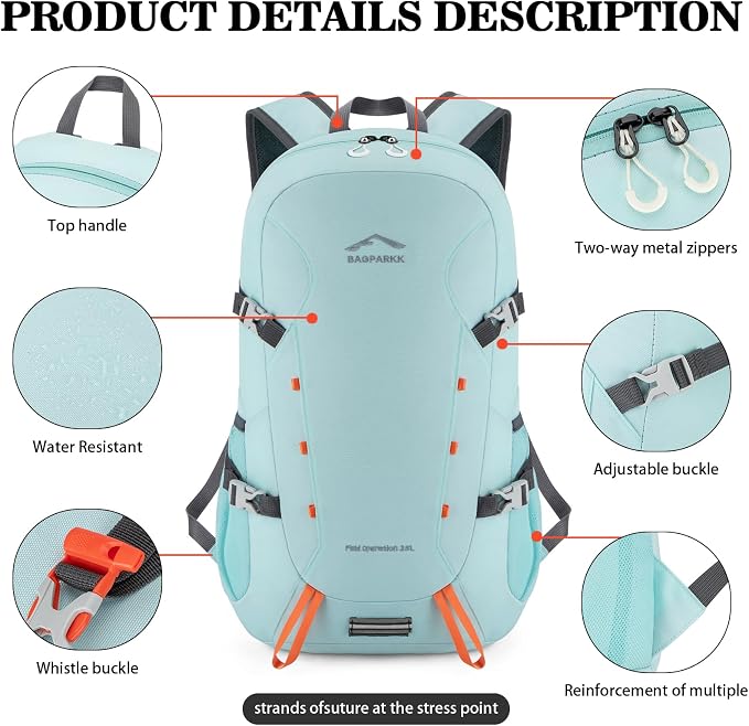 BAGPARKK Hiking Backpack, Large 35L Travel Backpacks - Image 5