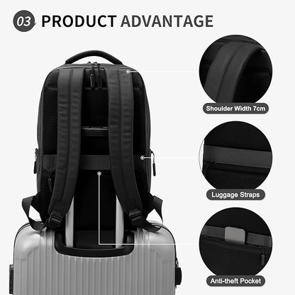 Waterproof Laptop Backpack for Men & Women, Flight Approved Anti-Theft Daypack - Image 5