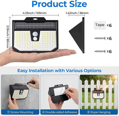 Brightever Motion Sensor Solar Lights Outdoor Waterproof, 6 Packs Super Bright - Image 5