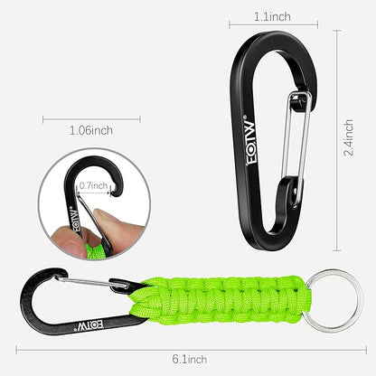 EOTW Paracord Keychain for Men Women Paracord Carabiner Backpack Keychain - Image 2