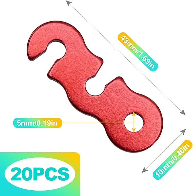 20Pcs Aluminum Alloy Rope/Cable Tensioners & Tie Downs - Image 2