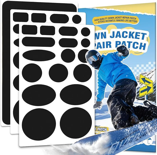 35Pcs Down Jacket Repair Patch Kit Pre-Cut Nylon Patches by OAZ