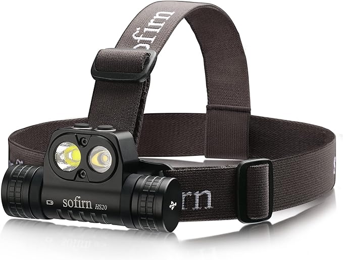 sofirn HS20 Dual Beam Headlamp, Independent Flood & Spot Control, USB-C by SOFIRN