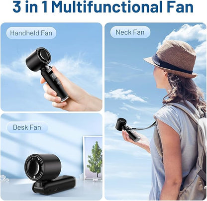 Lerat Portable Handheld Turbo Fan, 5 High-Speed Wind, Battery Operated - Image 4