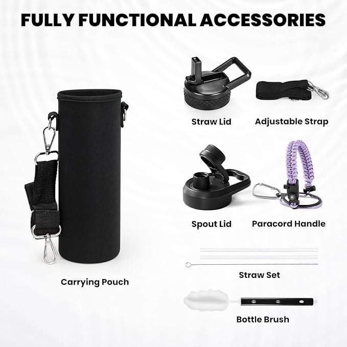 RAYMYLO Insulated Water Bottle 24oz, Triple Wall Vacuum Stainless Steel - Image 6