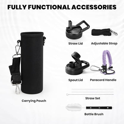 RAYMYLO Insulated Water Bottle 24oz, Triple Wall Vacuum Stainless Steel - Image 6