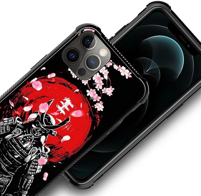 for iPhone 11 Pro Max Case, Sakura Japanese Samurai Pattern Graphic Design Girl - Image 4