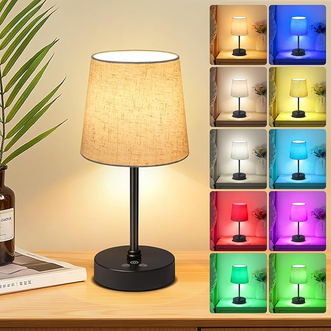 Wowag Small Cordless Table Lamp, 5000mAh Rechargeable Battery Operated Desk Lamp by Wowag