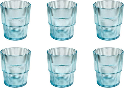 Fine Ribbed Acrylic Drinking Glass - Image 2
