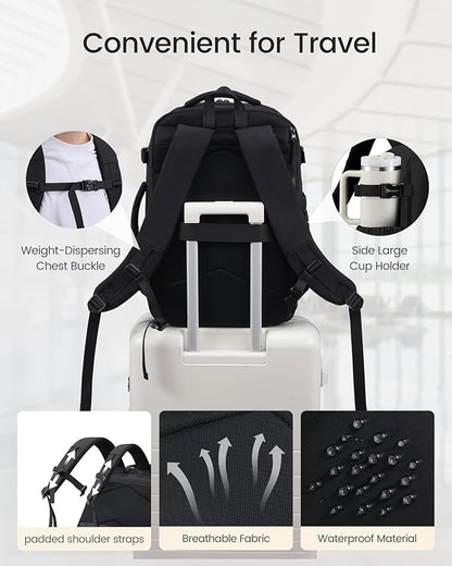 LOVEVOOK 40L Travel Backpack for Women & Men, TSA Approved Carry On Backpack - Image 6