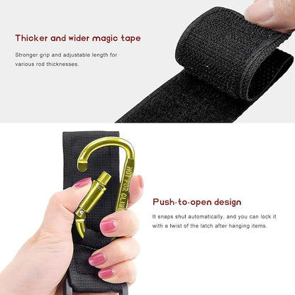 2 PCS UTV Hook for Hanging Headsets, Aluminum Alloy Stroller Carabiner Clips - Image 3