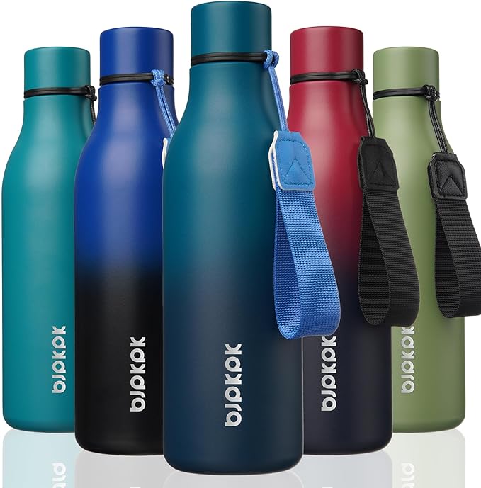 BJPKPK Insulated Water Bottles, 18 oz Stainless Steel Metal Water Bottle by BJPKPK