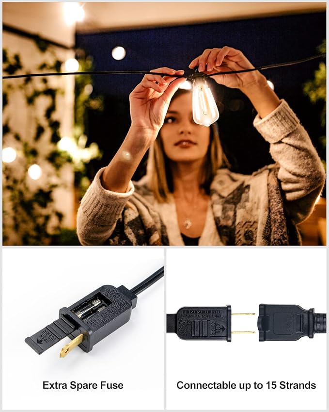 Lightdot 450FT Outdoor String Lights, LED Bistro String Lights - Image 6