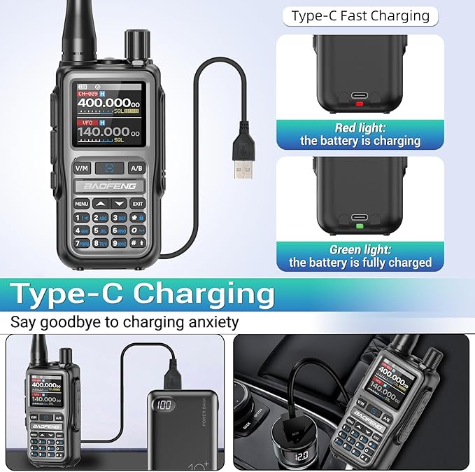 Baofeng Radio UV-5R Mini Ham Radio Long Range Handheld Two Way Radio NOAA - Image 6