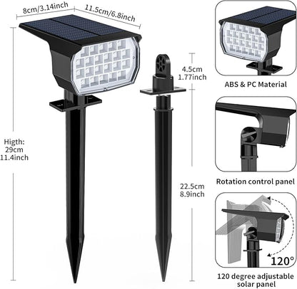 WENATY Solar Spot Lights Outdoor Color Changing, Christmas Landscape Spotlights - Image 8
