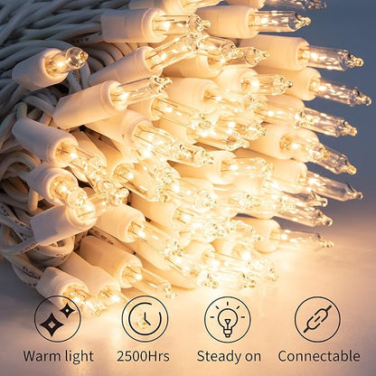 Brightown 50 Count Warm White Christmas Lights, Christmas Tree String Lights - Image 2