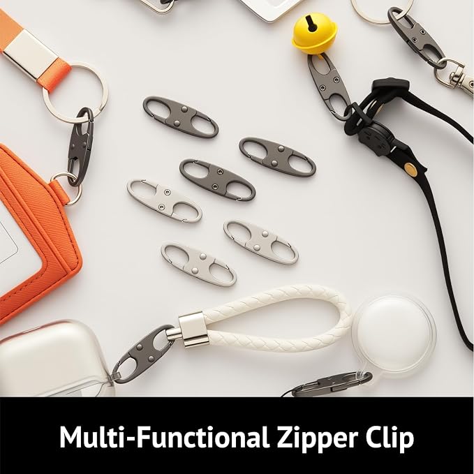 zelin Anti Theft Zipper Clips Double Opening Small Carabiner Clips, Commuting - Image 5