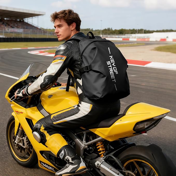 Motorcycle Backpacks for Men and women, Waterproof Helmet Backpack, Motorcycle - Image 9