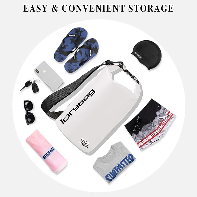 IDRYBAG Dry Bag for Kayaking Waterproof 2L/5L/10L/15L/20L, Small Dry Sack - Image 4