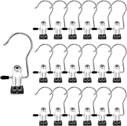 Boot Hangers Clips, 100 Pack Black Laundry Hooks Hanging Clips Clothes Pins by MECHEER
