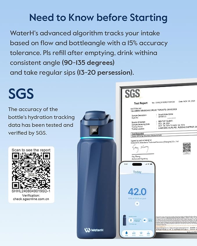 BOOST Smart Water Bottle with Reminder & Tracker, Double Wall Vacuum Insulated - Image 7