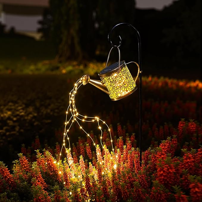 X-PREK Solar Garden Lights Outdoor Lanterns Decoration, Metal Solar Watering by X-PREK