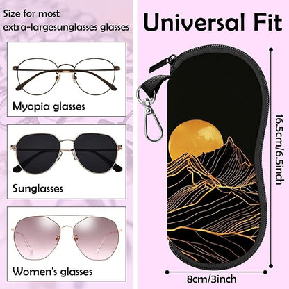 Glasses Case Sunglasses Eyeglass Soft Case Zipper Light Neoprene Pouch - Image 2