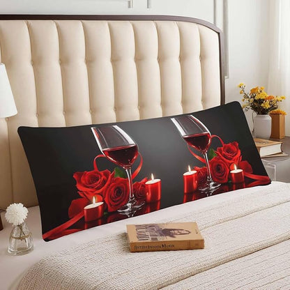 Decorative Home Body Pillow Covers Wine - Image 3
