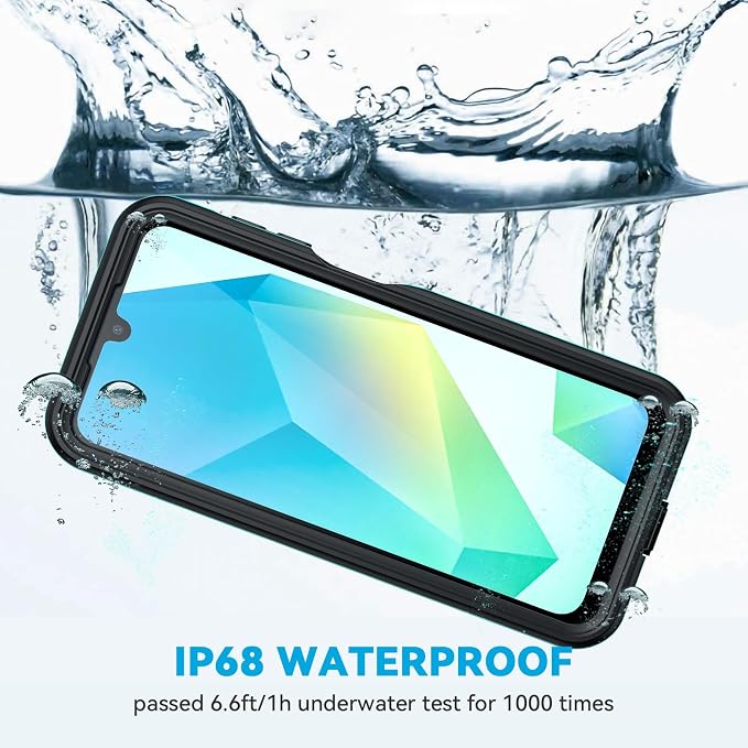 Lanhiem for Samsung Galaxy A16 5G Case, IP68 Waterproof Dustproof, Built-in - Image 2