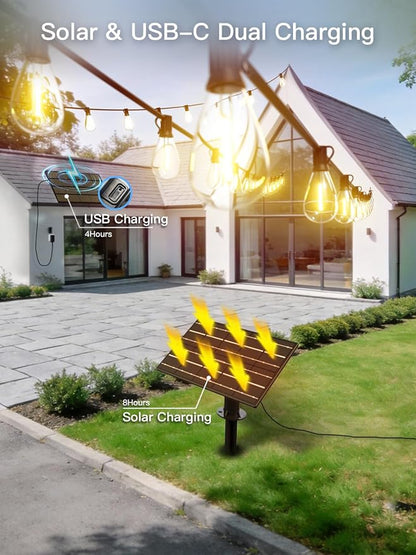 100FT Solar String Lights Outdoor Waterproof, 35+1 LED Solar Powered Lights - Image 5
