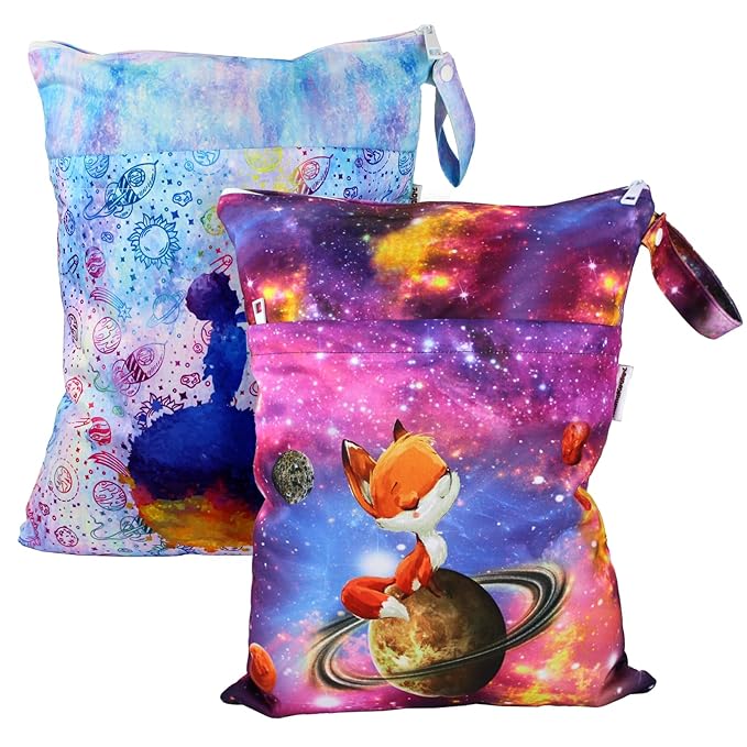 Mama Koala Wet Dry Bags, Portable Washable Reusable Baby Cloth Diapers Bags by MamaKoala