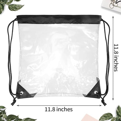 Shappy 30 Pcs Clear Drawstring Backpack, Plastic Waterproof Transparent Stadium - Image 2