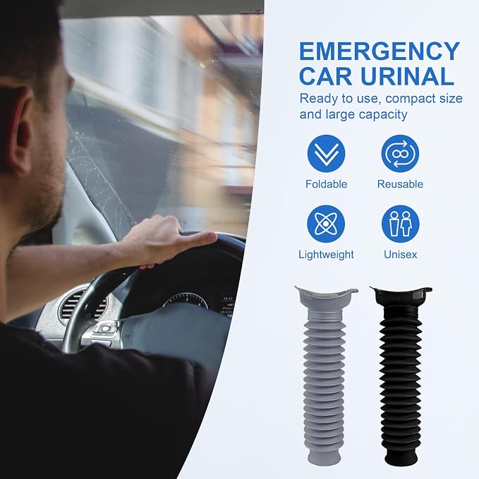 Pee Bottles for Men, Portable Urinal for Men, Collapsible Urine Bottle 750ML - Image 2
