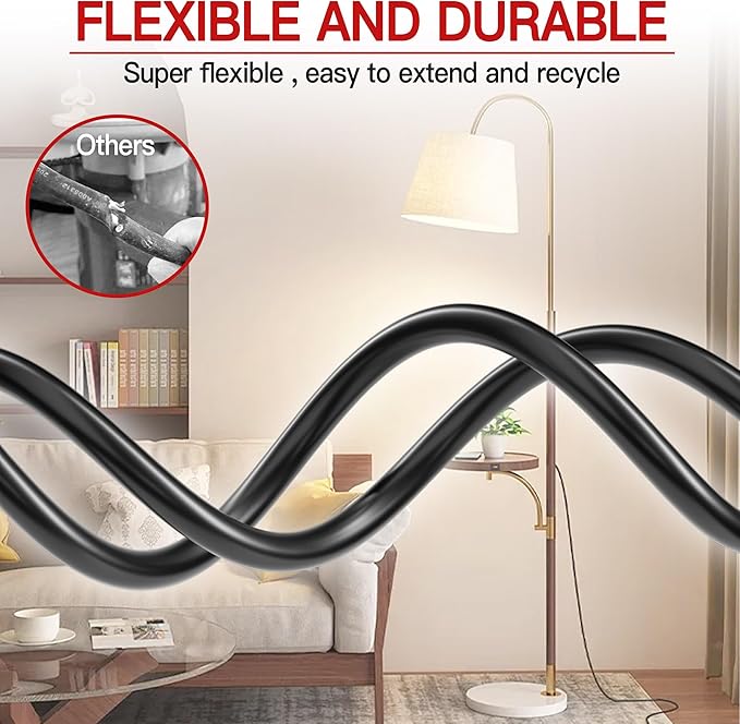 16/3 Short Extension Cord 1 FT 2 Pack, Indoor 3 Prong Power Cable, Suitable - Image 5