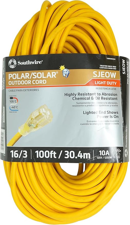 Southwire 100-Foot All-Weather 16/3 Extension Cord by Southwire