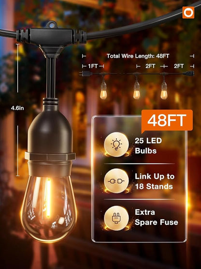 addlon 48FT LED Outdoor String Lights - Image 5