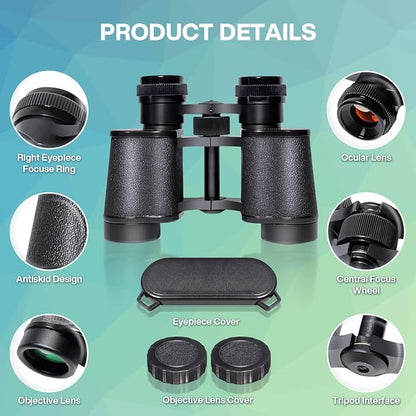 10x25 High Powered Binoculars for Adults, Waterproof Compact Binoculars - Image 2