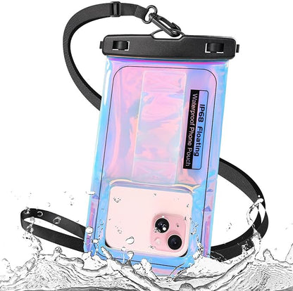 IP68 Large Floating Waterproof Phone Pouch, Water Proof Cell Phone Dry Bag by RAZOBWS