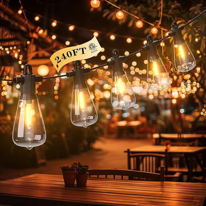 FOOMAN LED Outdoor String Lights, 240FT Outside Waterproof Patio Lights by FOOMAN