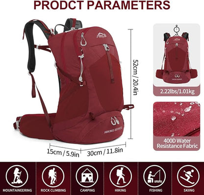 IX INOXTO Hiking Backpack, 26L/40L Waterproof Hiking Daypack - Image 2