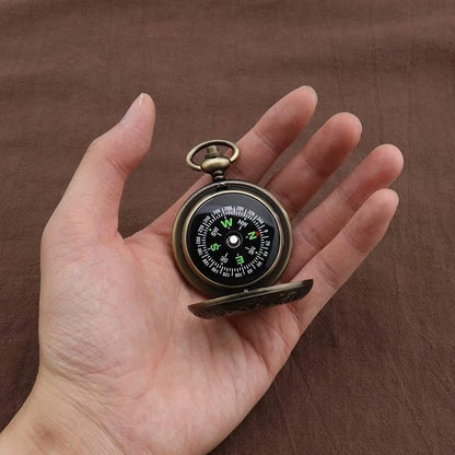 Create idea Retro Portable Compass Camping Survival Compass Metal Pocket - Image 5