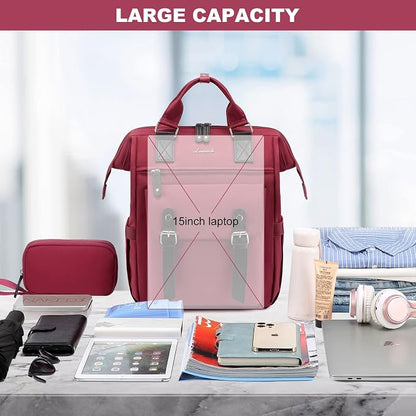 LOVEVOOK Laptop Backpack for Women Work Travel Backpack Teacher Commuter - Image 3