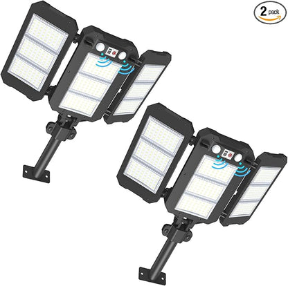 Solar Lights Outdoor, 7000 LM Super Bright Dual Motion Sensor Lights, Aluminum by Ropelux