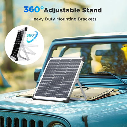 30W Smart Solar Battery Charger Maintainer, Callsun 2PCS 15W 12V Waterproof - Image 6