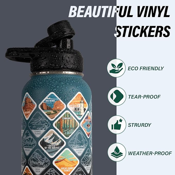 DYSANKY National Parks Water Bottle – 40 oz Insulated Stainless Steel Bottle - Image 4