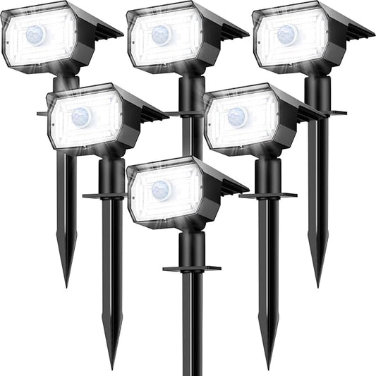 nipify 6 Pack Solar Lights Outdoor Waterproof, Motion Sensor Spot Lights 3 by Nipify